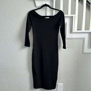 Women’s black midi dress by Zara